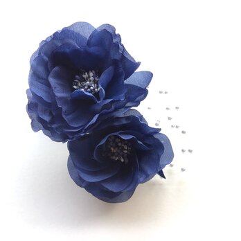 再出品パール付きブルー薔薇(2)