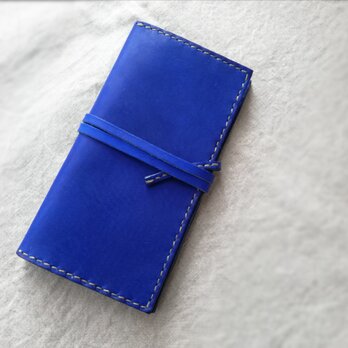simple wallet　オイルヌメ　コバルトブルーの画像