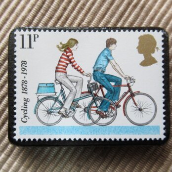 イギリス1978年　自転車切手ブローチ5937の画像