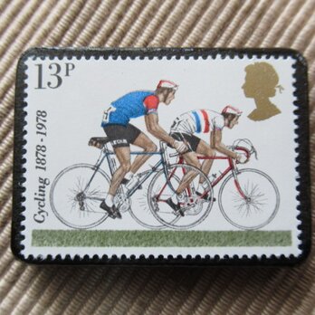 イギリス1978年　自転車切手ブローチ5938の画像