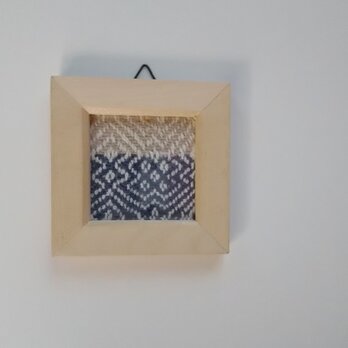 再販　北欧風ホームスパンの手織りミニフレーム　Ａの画像