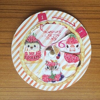 HAPPY BIRTHDAYタルトケーキカードの画像