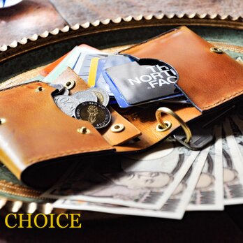 イタリアンヴィンテージバケッタ・コンパクト２つ折り財布(ナポリ)の画像