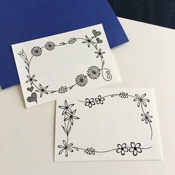 花メッセージカード  2種類セットの画像