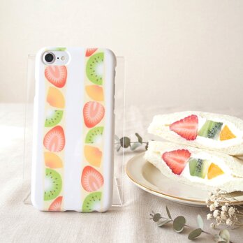 ＜Android＞プラスマホケース【春色フルーツサンド】