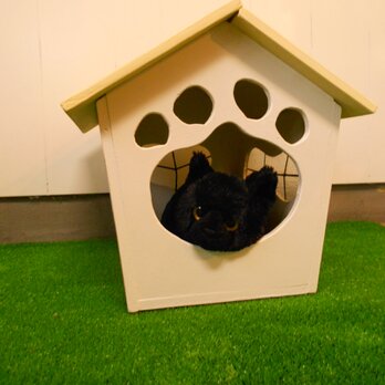 ネコ・犬ハウス（小タイプ　屋根イエロー色）2-9の画像