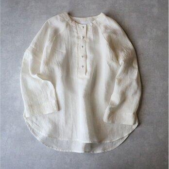 ベルギーリネン・プルオーバー／オフホワイト