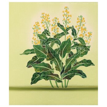 「菜の花」手描き友禅 染名古屋帯の画像