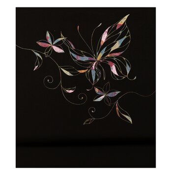 「蝶・色箔」手描き友禅 染名古屋帯の画像