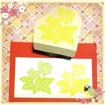 ✿春の花はんこ〓【菜の花】4.5×5㎝の画像