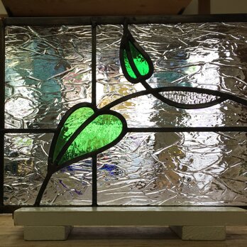 「葉っぱのステンドグラスパネル no.2」ケイム組の画像