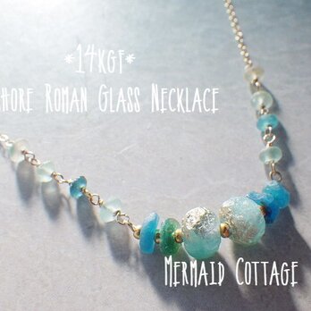 *14kgf*Sheshore Roman Glass Necklace ローマングラスの画像