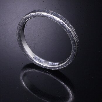 【刻印無料】 指輪 メンズ レディース :ゴザ目 鎚目 シルバー リング 3mm幅 4～27号 槌目 シンプル ペアリングの画像