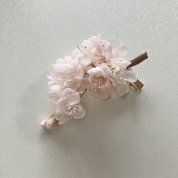 しだれ桜の布花コサージュ ミニの画像