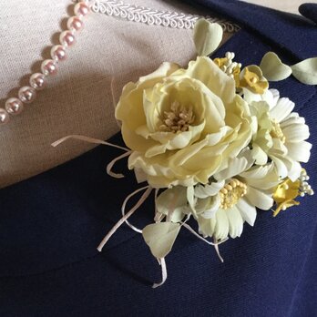 黄色薔薇にハート