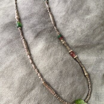 SV　Hand made Silverbeads・Tourmaline Necklaceの画像