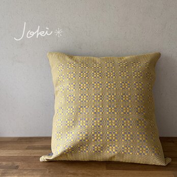 [再販]cushion cover[手織りクッションカバー]　イエローの画像