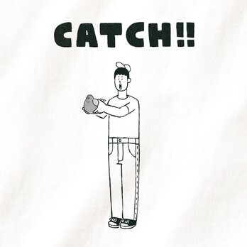 半袖 Tシャツ 『ハトキャッチ！！・男子』 メンズ レディース ペア 鳥の画像