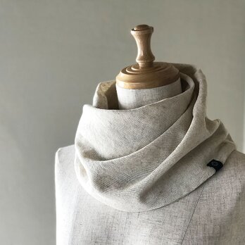 さらふわ オーガニックコットン/麻のねじりスヌード Natural