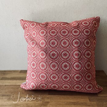 cushion cover[手織りクッションカバー]　ヴィンテージ風レッドの画像