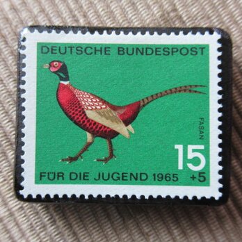 ドイツ　動物切手ブローチ　5993の画像