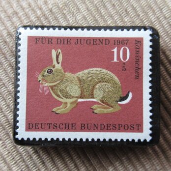 ドイツ　動物切手ブローチ　6004の画像