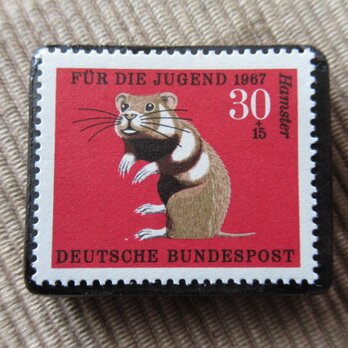 ドイツ　動物切手ブローチ　6006の画像