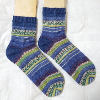 手編み靴下 opal  Hundertwasser 1437の画像