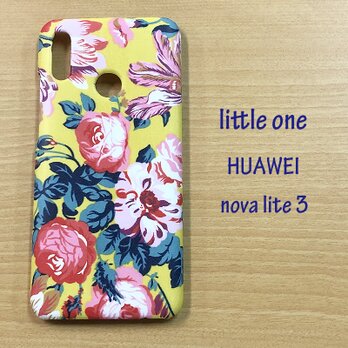 【リバティ生地】マジカルブーケ黄色 HUAWEI nova lite3の画像