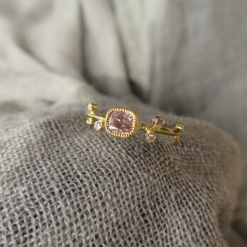 Ｋ18 Pink Diamond Ringの画像