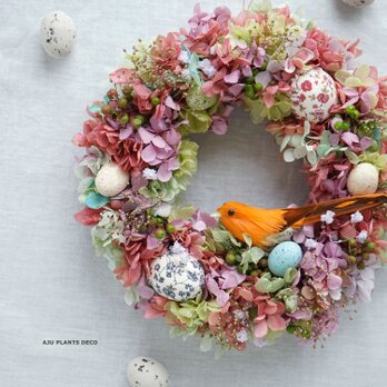 Easter Wreath 21cm（プリザ）の画像
