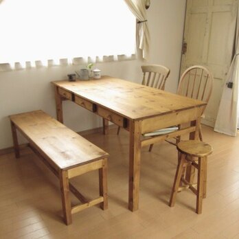 オーダーメイド / drawers6 dining TABLE pine   # width size order #の画像