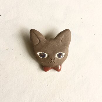 陶ブローチ 賢治の猫の画像
