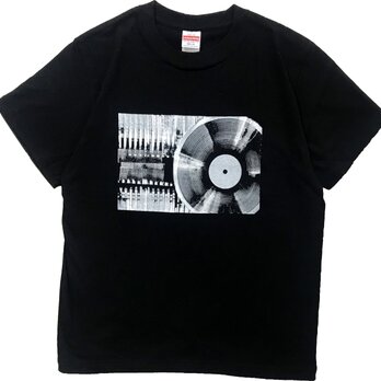 レコード・ブラック・Tシャツ【2TN-001-BK】の画像