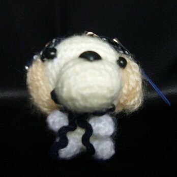 シーズ☆手作りストラップ～手編み犬の編みぐるみ～ニット人形の画像