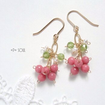 ◆■SALE■◆ 14kgf ロードナイトberryピアス 【RN-462P】の画像