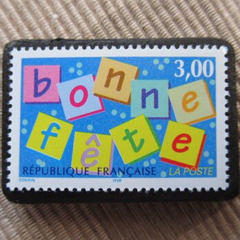 フランス　 切手ブローチ 6041の画像