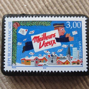 フランス　 切手ブローチ 6042の画像