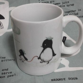『ペンギンさん親子のお散歩』のマグカップの画像