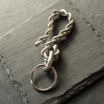 ◆錫 (スズ) × silver キーチェーン【Braid Tin Keychain 】の画像