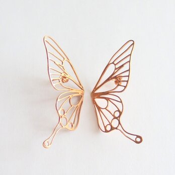 Butterfly(L) piercings / 縦着ピアス / PINKGOLDの画像