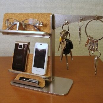プレゼントに　キー・メガネ・携帯電話スタンド 小物トレイ付きの画像