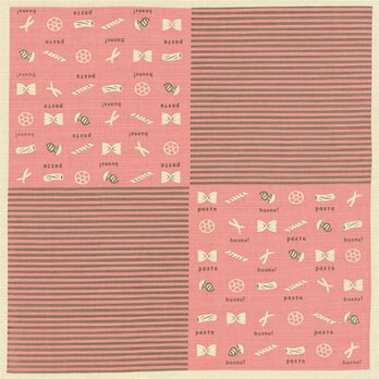 風呂敷　日本のかたち　チーフ　パスタ　ふろしき　 弁当箱包み　ピンク　綿100％　50cm幅の画像