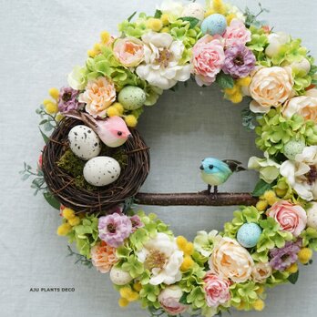 Easter Wreath ④ 25cm（造花）の画像