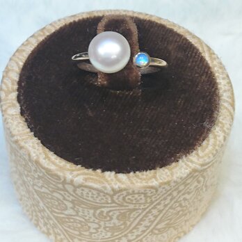 パール&オパールリング　pearl&opalの画像