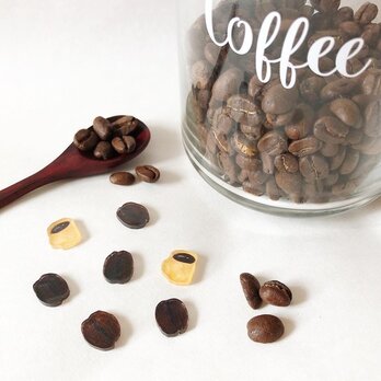 コーヒー豆&ブレンドコーヒーのピアス/プラバンの画像