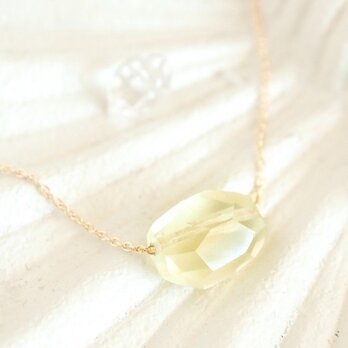 14KGF Pastel Stone Necklace (Lemon Quartz)の画像