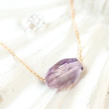 14KGF Pastel Stone Necklace (Amethyst) 【20％OFF】の画像