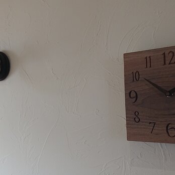 木製時計 sora 壁掛け ウォールナットの画像