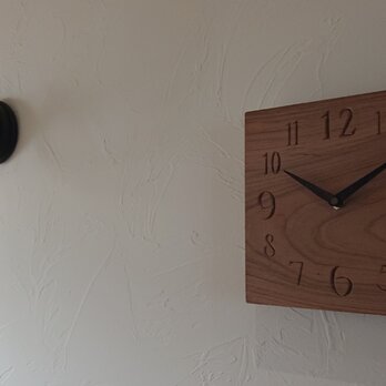 木製時計 sora 壁掛け ブラックチェリーの画像